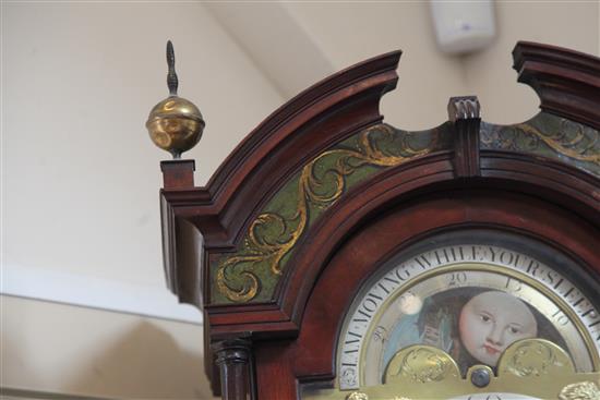 James Standring. A George III mahogany eight day longcase clock, H.7ft 11in.